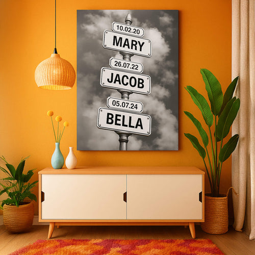 POC Street Sign Family Canvas