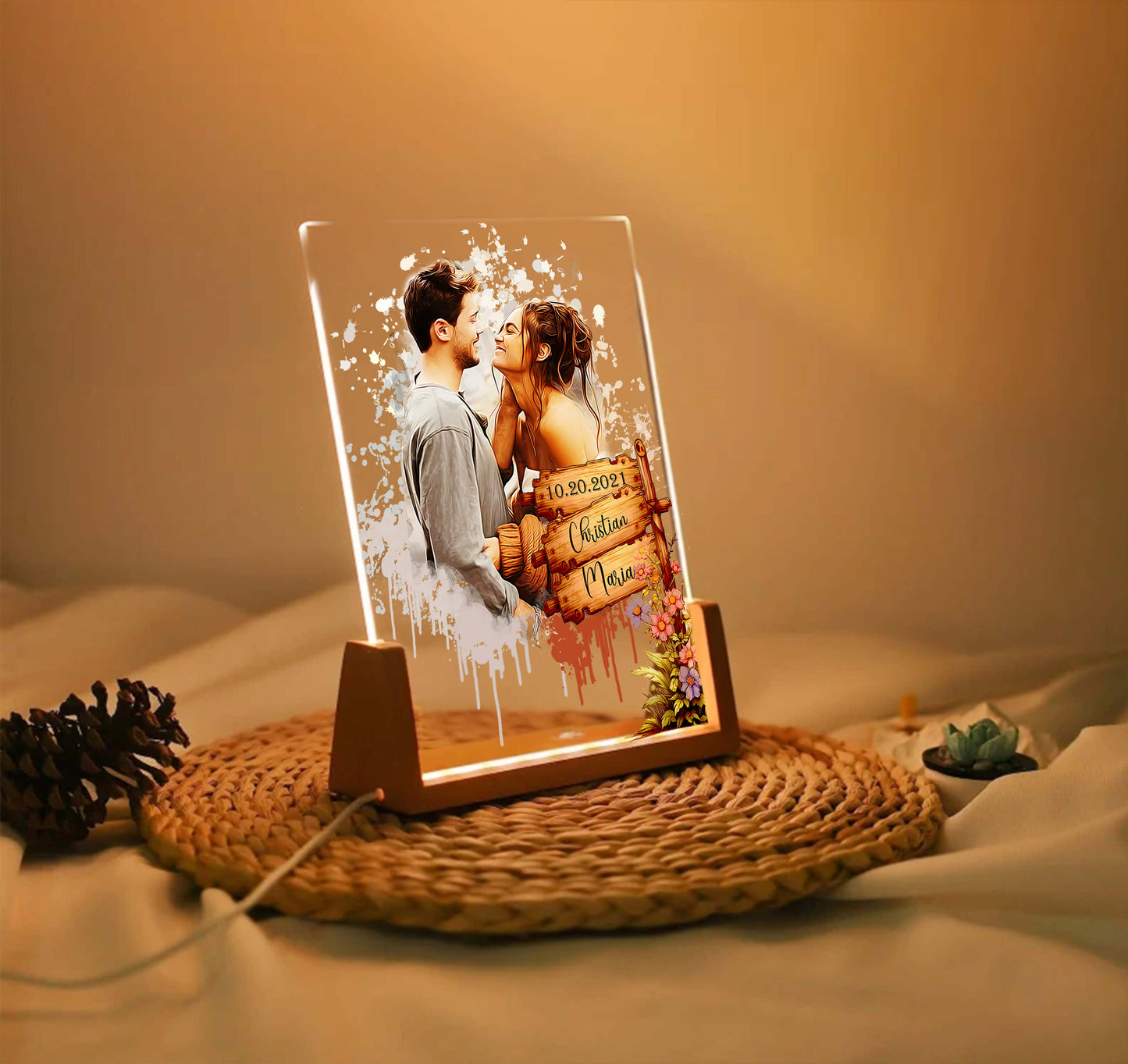 POC Couple Personalized Sign Board Acrylic Plaque #1 Gift for Couples