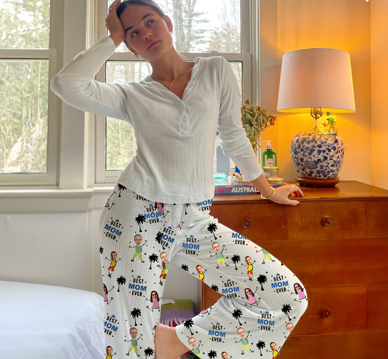 Personalized Pajama Pants-Best Mom/Grandma Ever