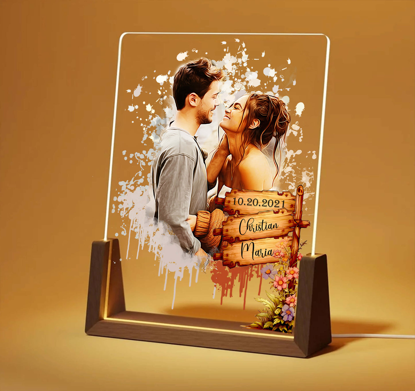POC Couple Personalized Sign Board Acrylic Plaque #1 Gift for Couples