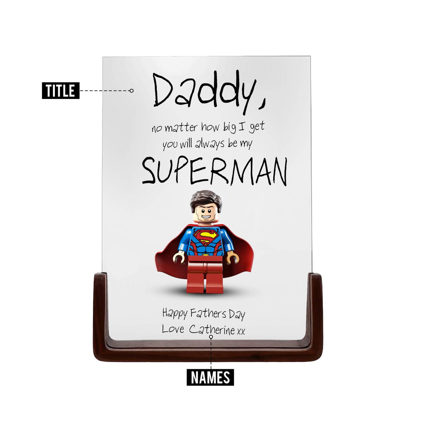 POC – Personalisierte Superhelden-Acrylplakette