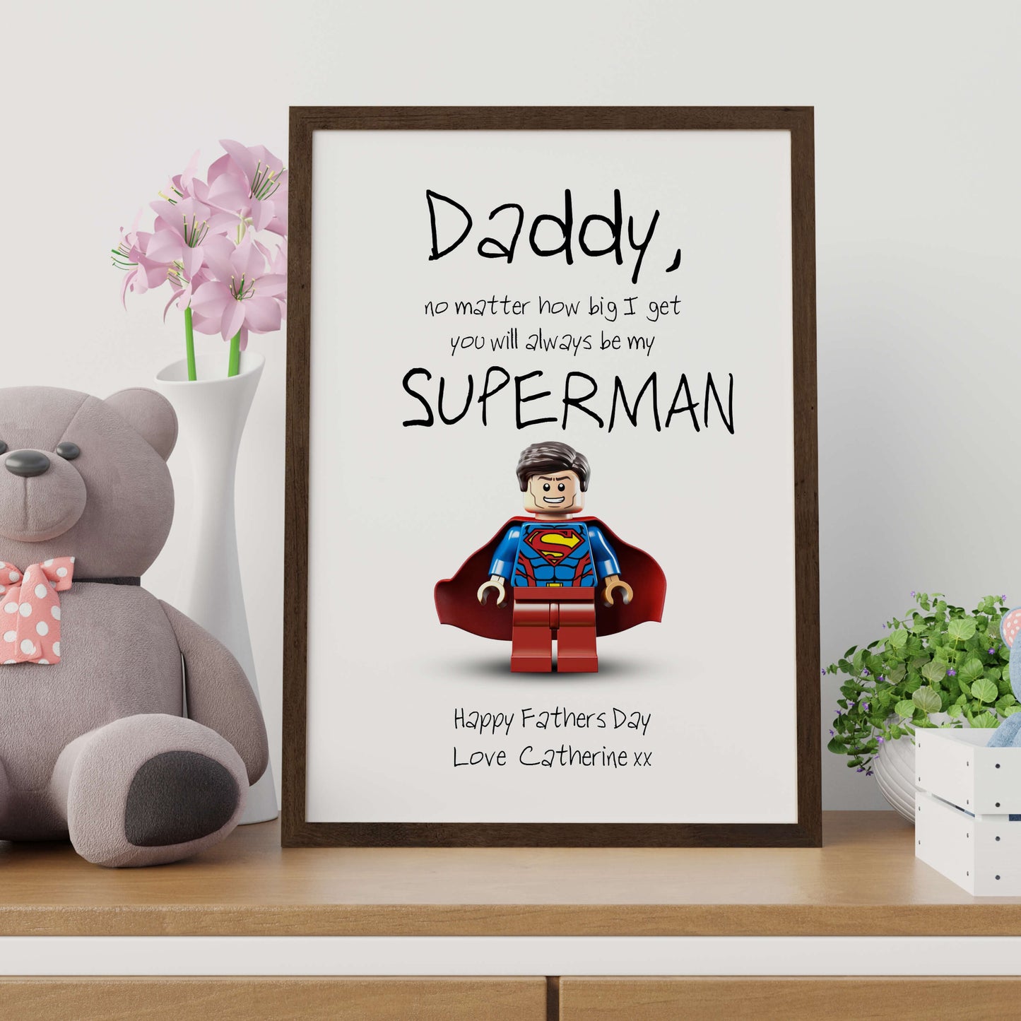 Personalisiere Superhelden-Papa-Leinwand