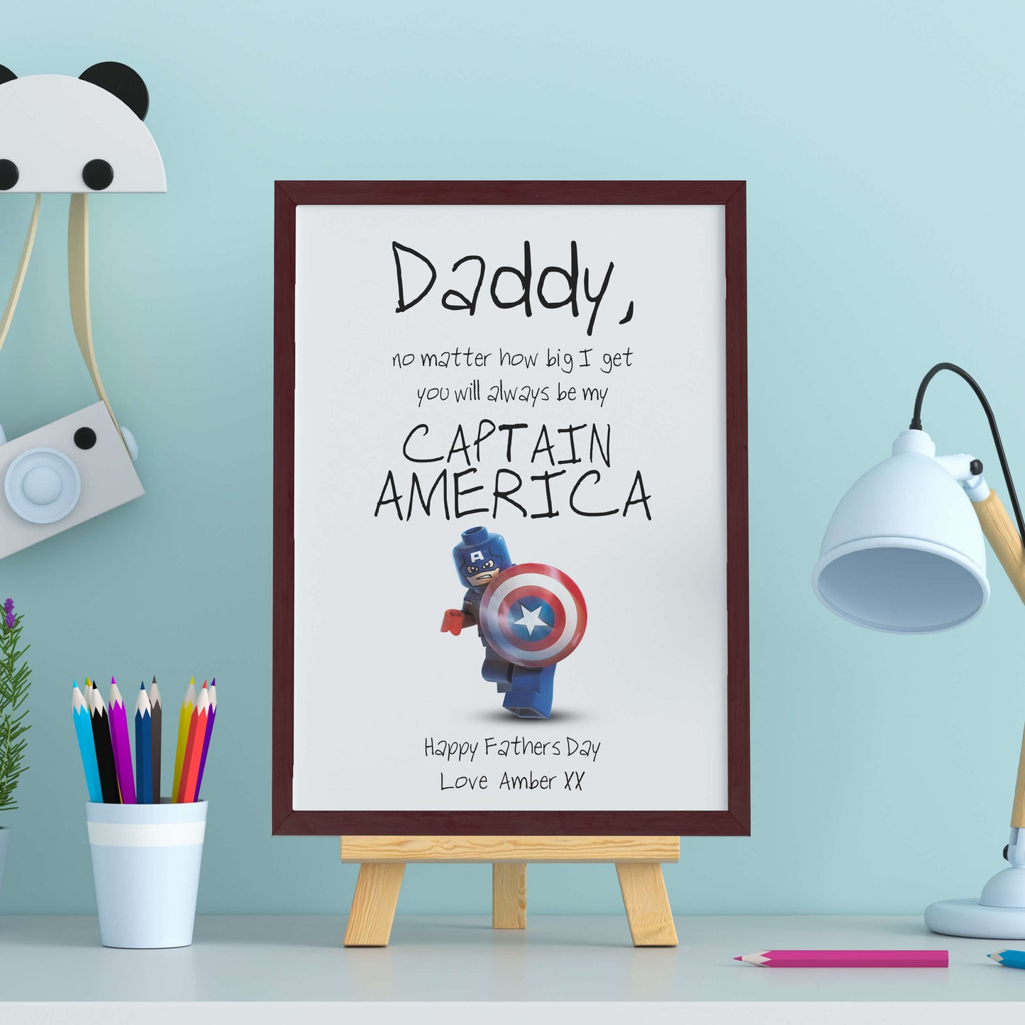 Personalisiere Superhelden-Papa-Leinwand