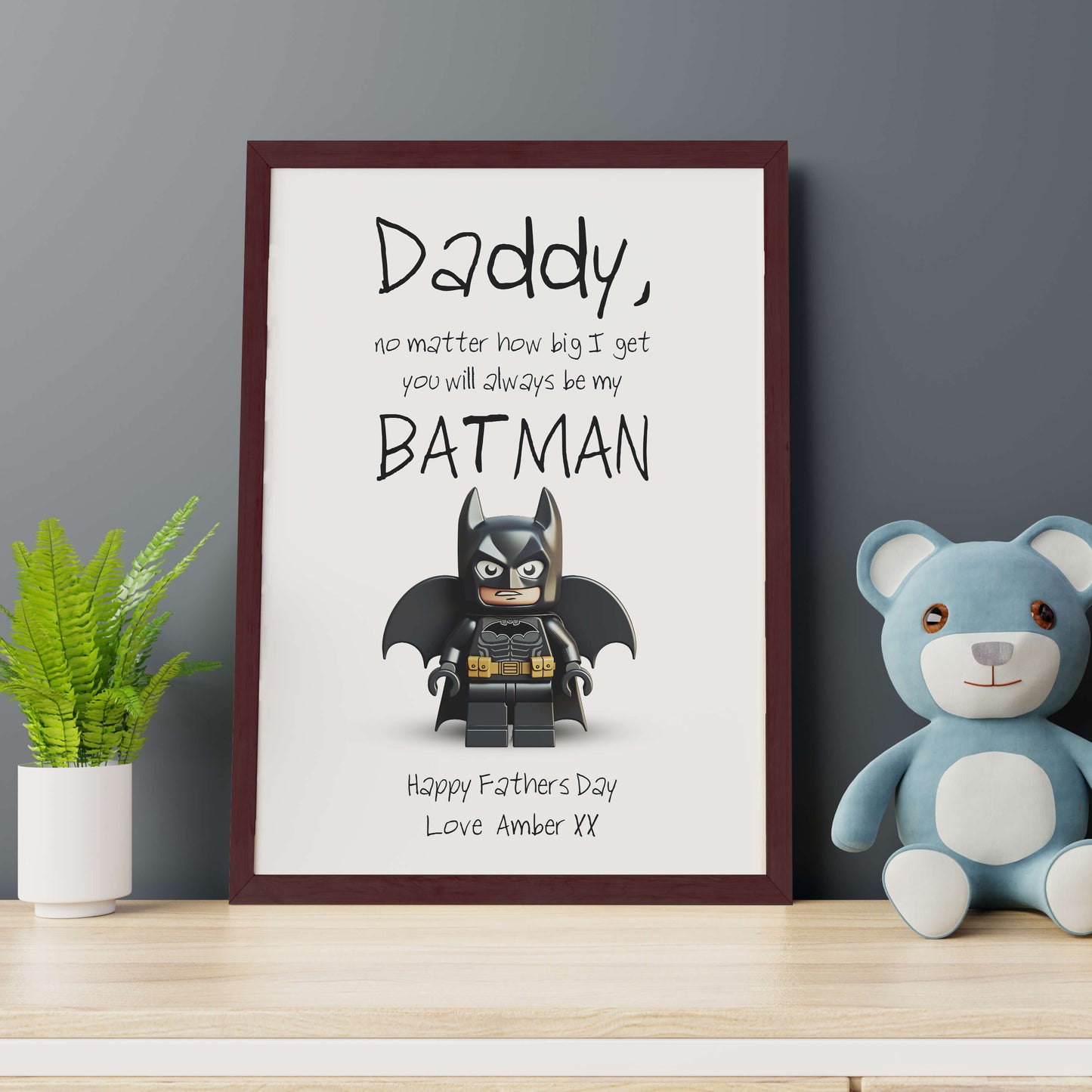 Personalisiere Superhelden-Papa-Leinwand