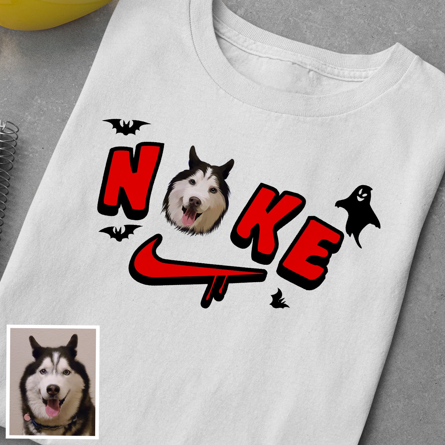 *LIMITED EDITION* Halloween SWOOSH/NKE Pet Face T-shirt/sweater