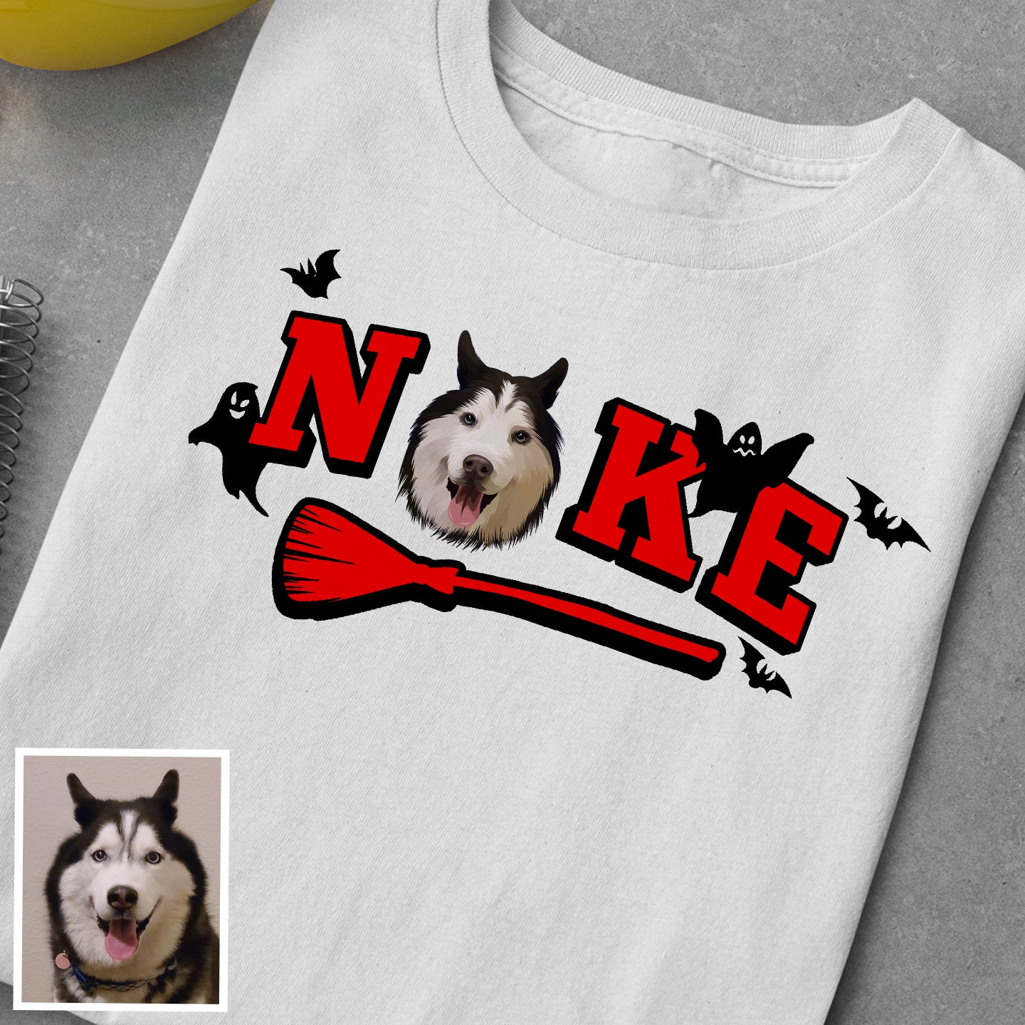 *LIMITED EDITION* Halloween SWOOSH/NKE Pet Face T-shirt/sweater