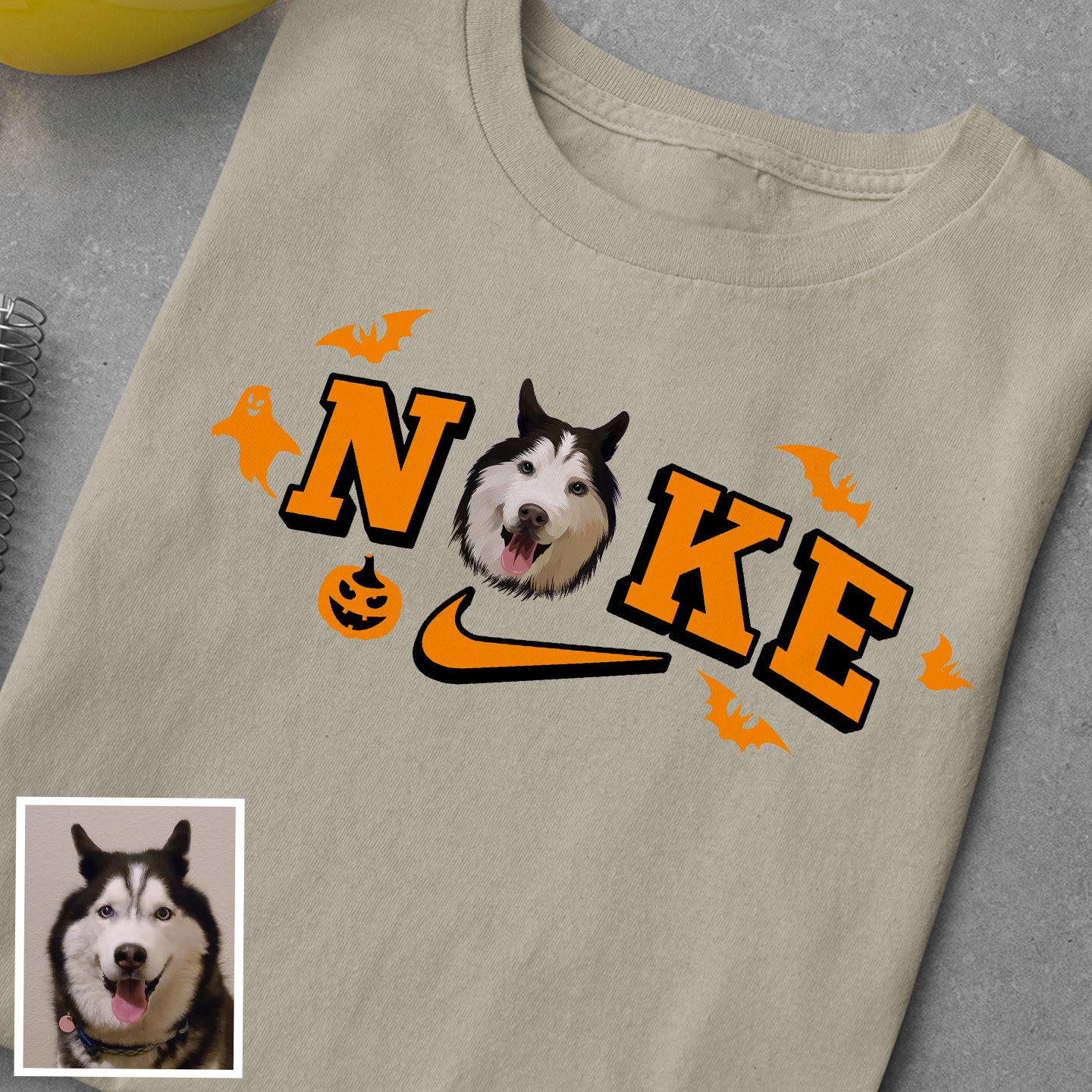 *LIMITED EDITION* Halloween SWOOSH/NKE Pet Face T-shirt/sweater
