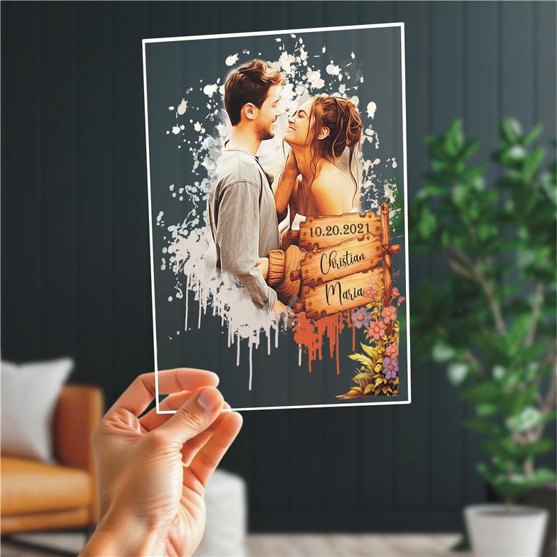 POC Couple Personalized Sign Board Acrylic Plaque #1 Gift for Couples