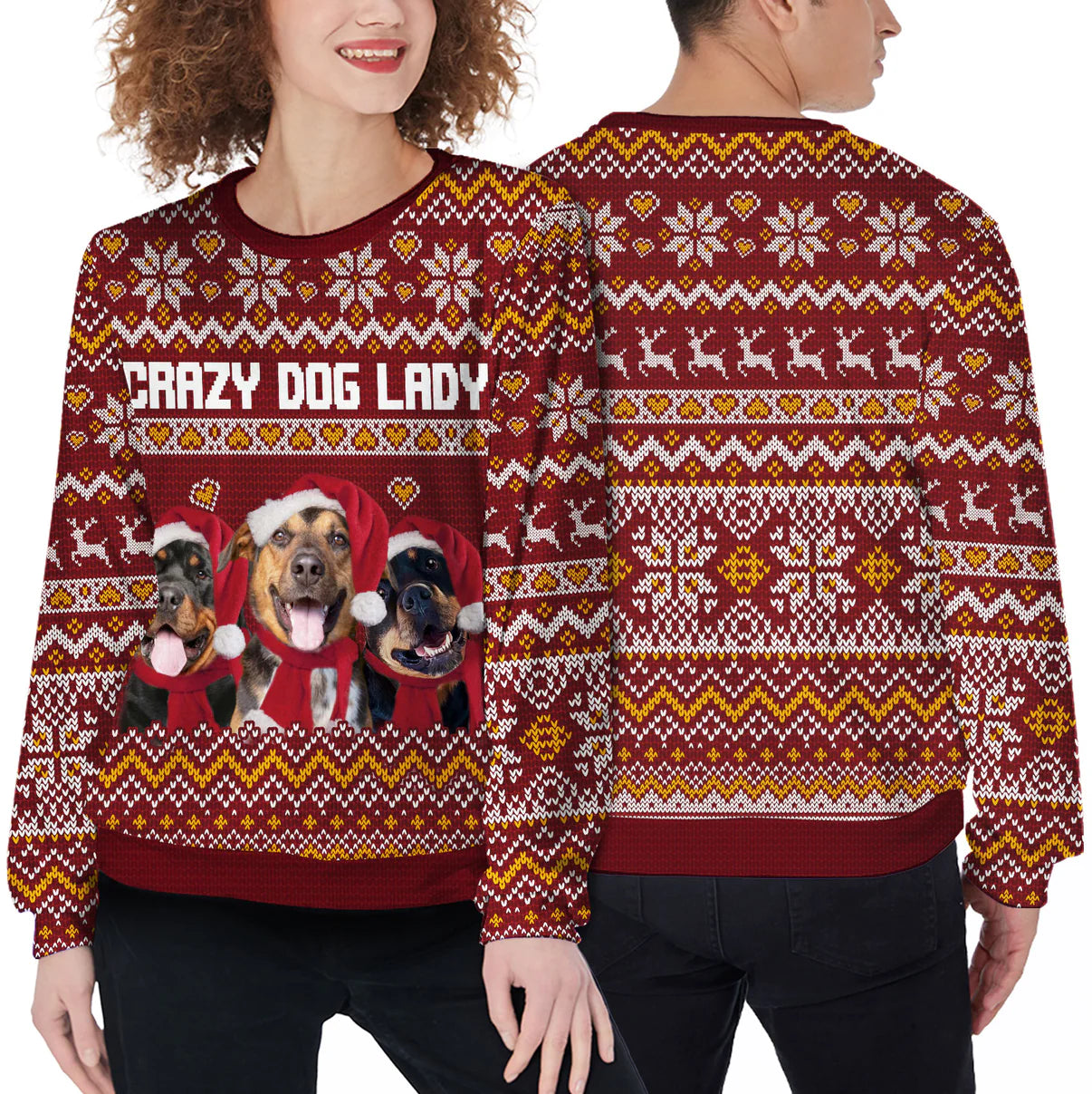 Hässlicher Pullover nach Maß - Crazy Dog Lady
