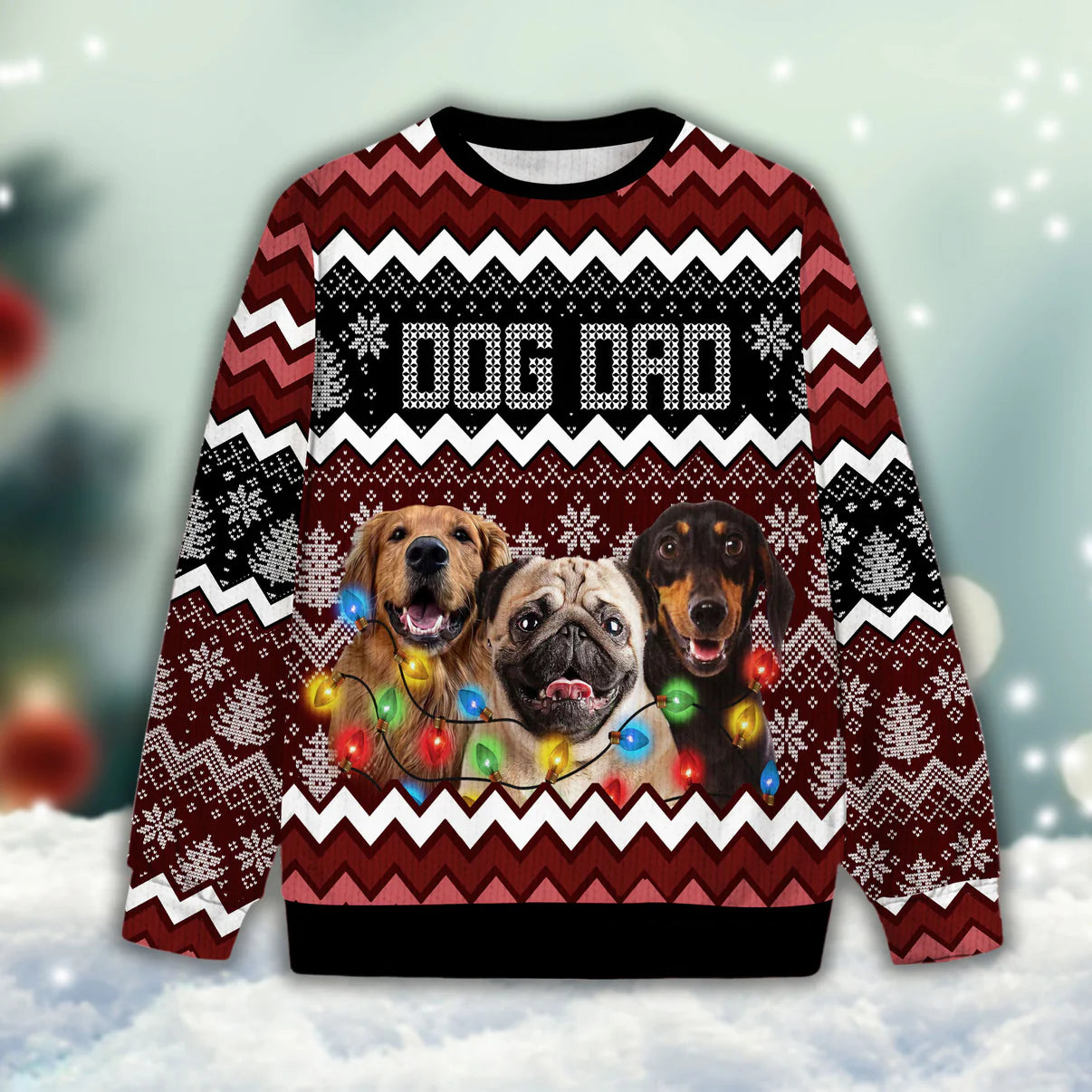 Hässlicher Pullover nach Maß - Dog Dad
