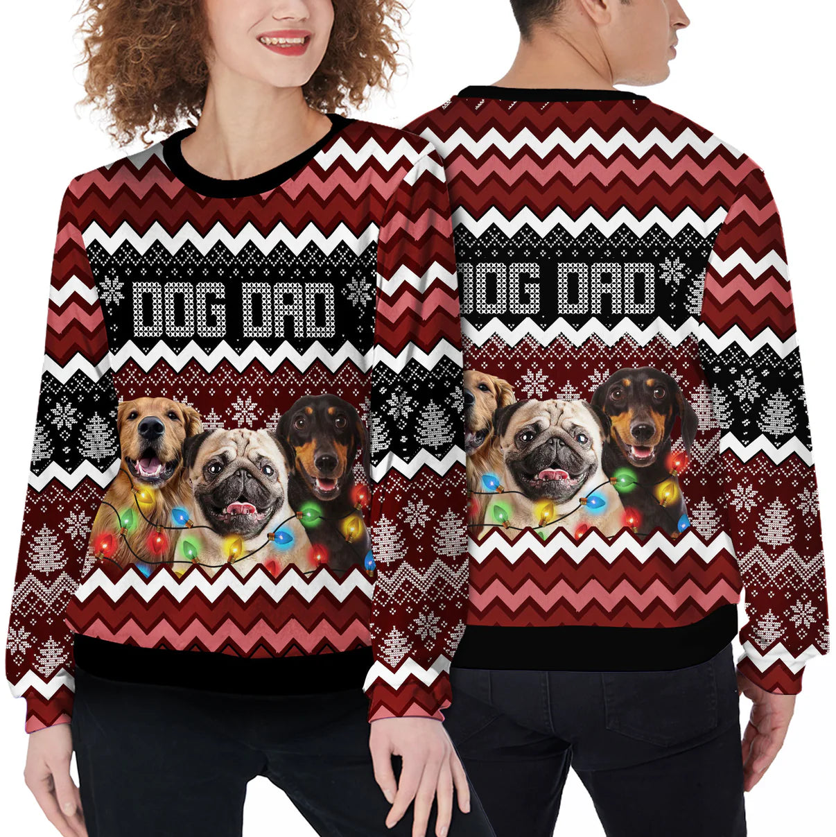 Hässlicher Pullover nach Maß - Dog Dad