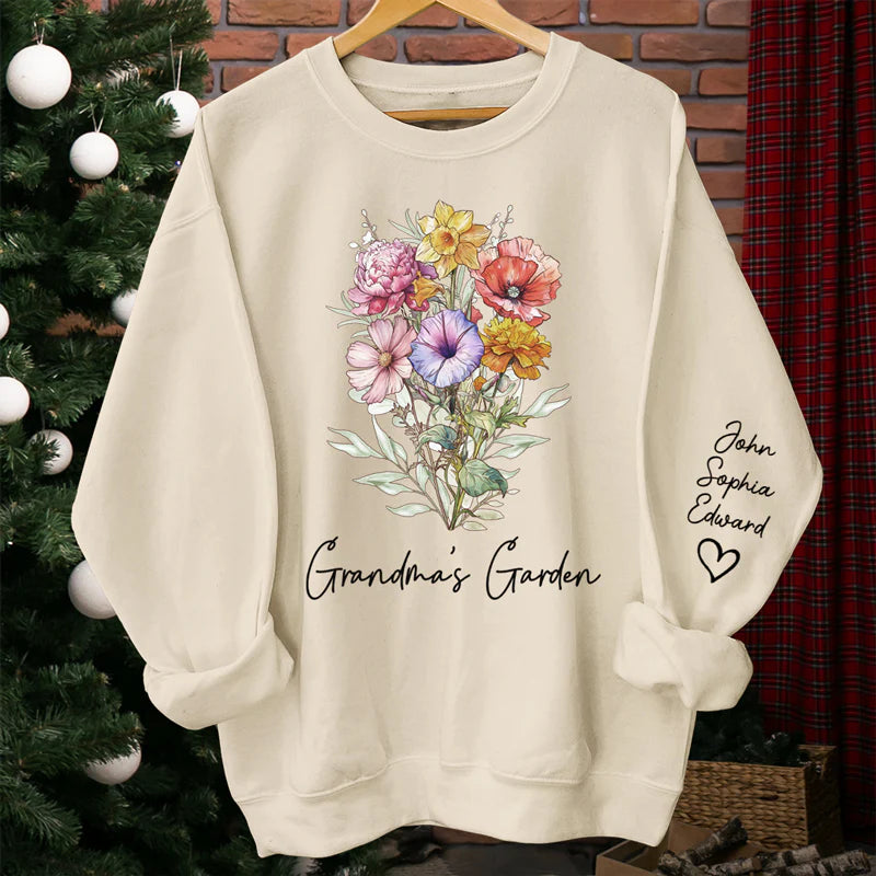 POC Sweatshirt mit Geburtsblume, personalisierbar