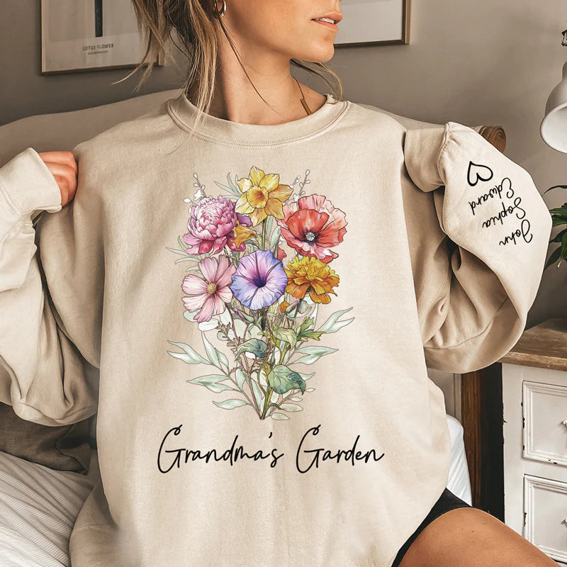 POC Sweatshirt mit Geburtsblume, personalisierbar