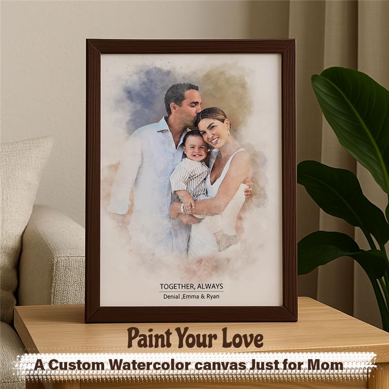 Watercolor Custom Canvas for MOM