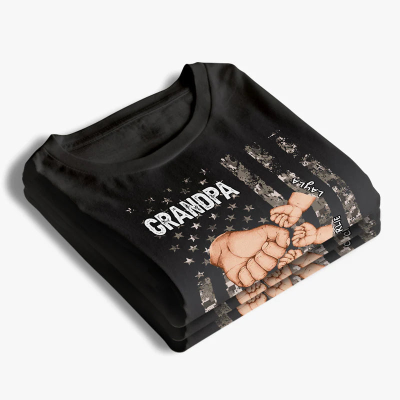 Opa ist wie Papa ohne Regeln - Familie personalisiertes Unisex T-Shirt, Sweatshirt - Vatertag, Geburtstagsgeschenk für Opa