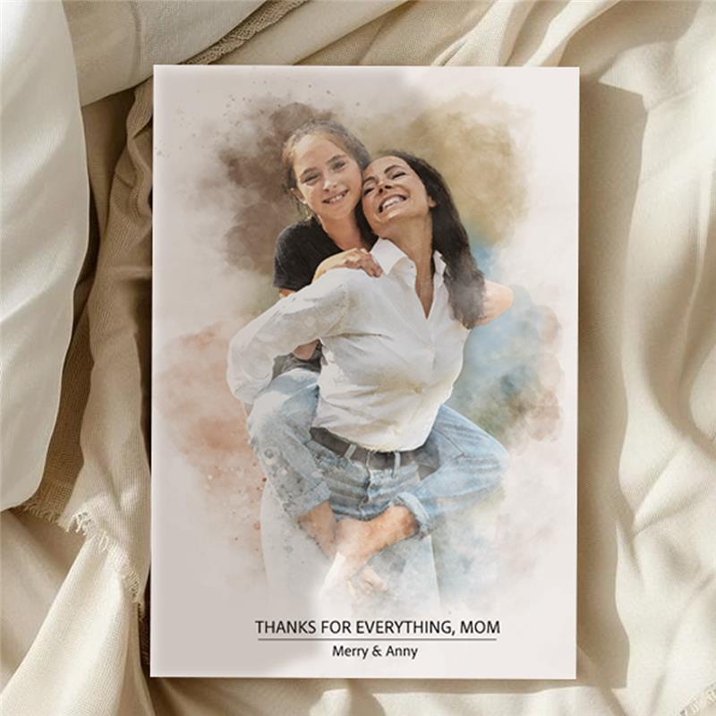 Watercolor Custom Canvas for MOM
