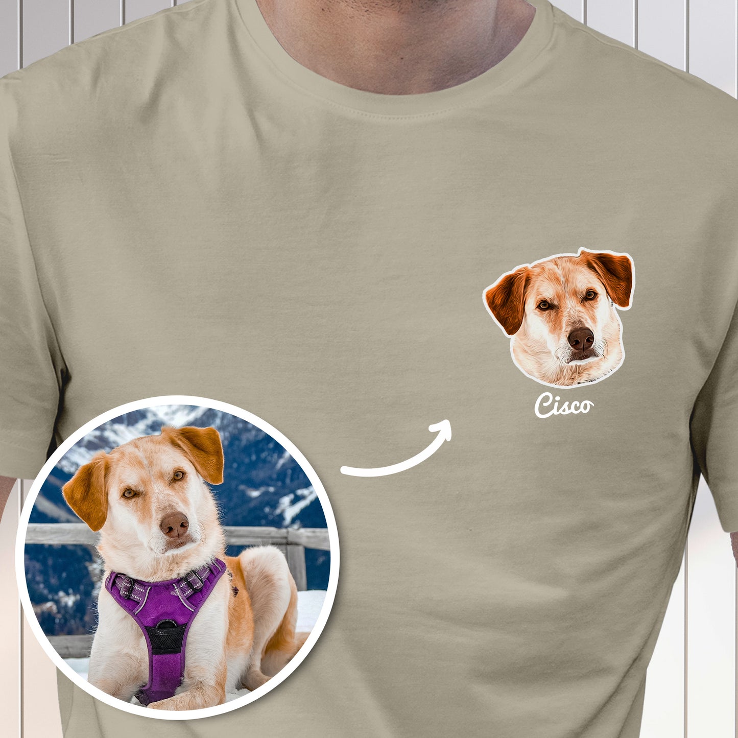 POC Personalisiertes Haustiergesicht-T-Shirt/Sweatshirt