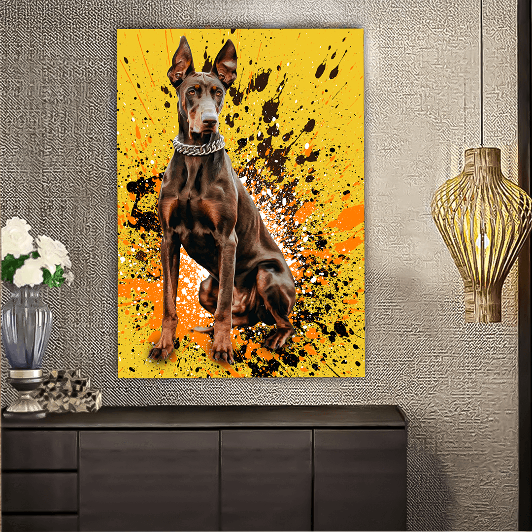 Gepersonaliseerde huisdierkunst - canvas - splashstijl