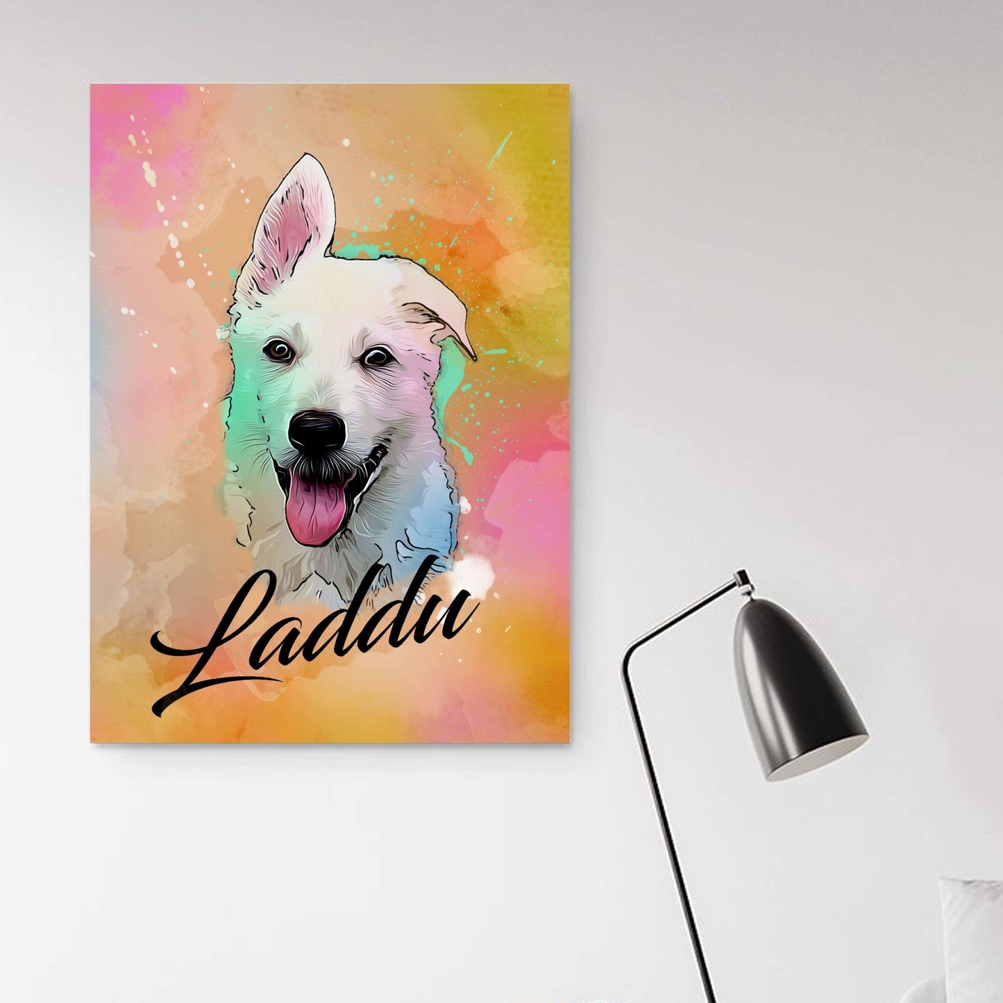 Aurora Portrait - Personalized Pet Art — color and style options available for customization
