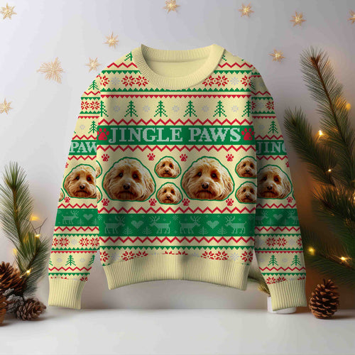 Custom Ugly Sweater - Jingle Paws