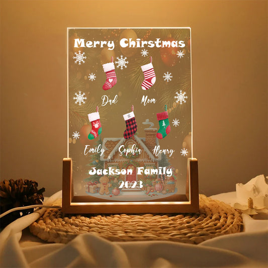 Christmas Socks Family Plaque