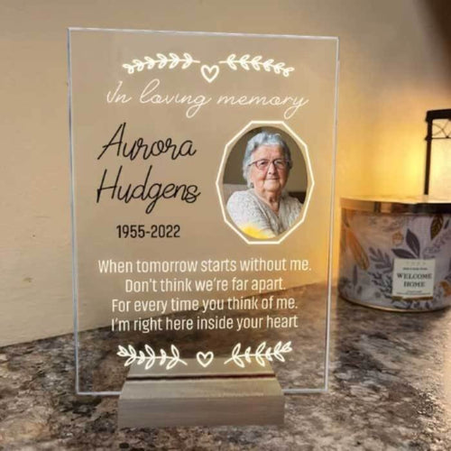 Personalize Loved Ones Memorial Acrylic Plaque