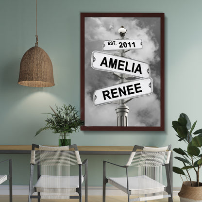 POC Couples Personalized Multi name Canvas