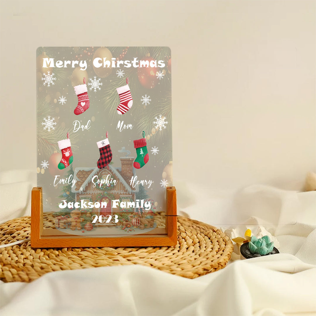 Christmas Socks Family Plaque