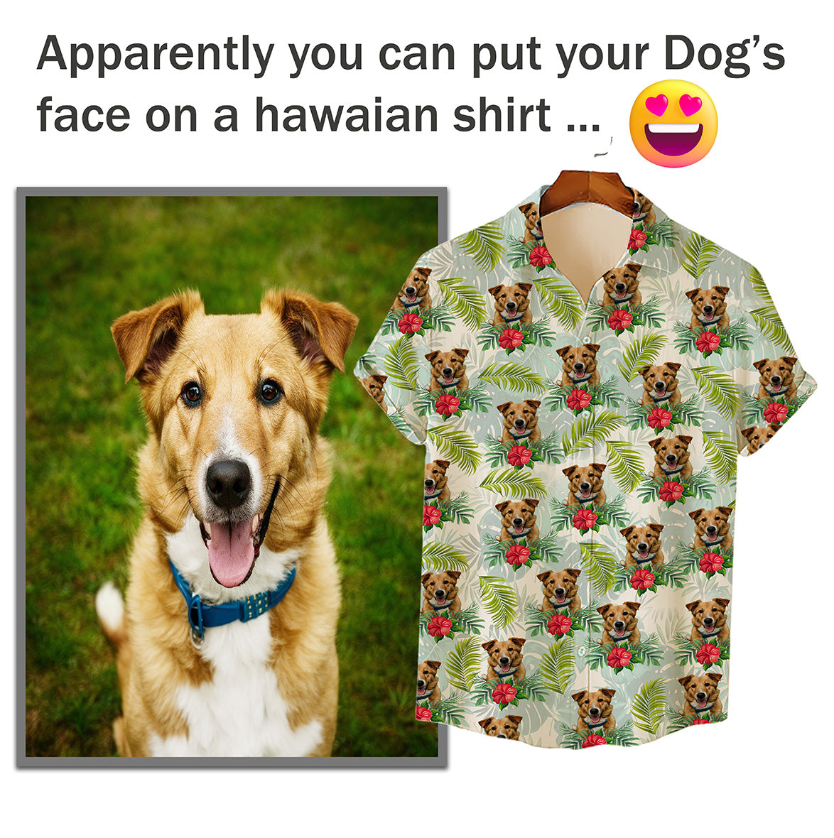 Custom Hawaiian Shirt for Pet Lovers | Personalized Pet Lovers Gift | Tropical Leaves & Flowers Pattern Light Color Aloha Shirt