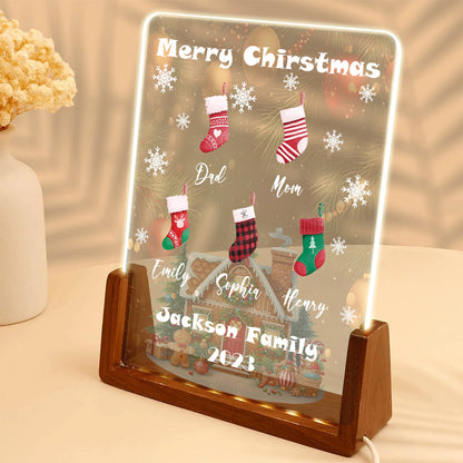 Christmas Socks Family Plaque