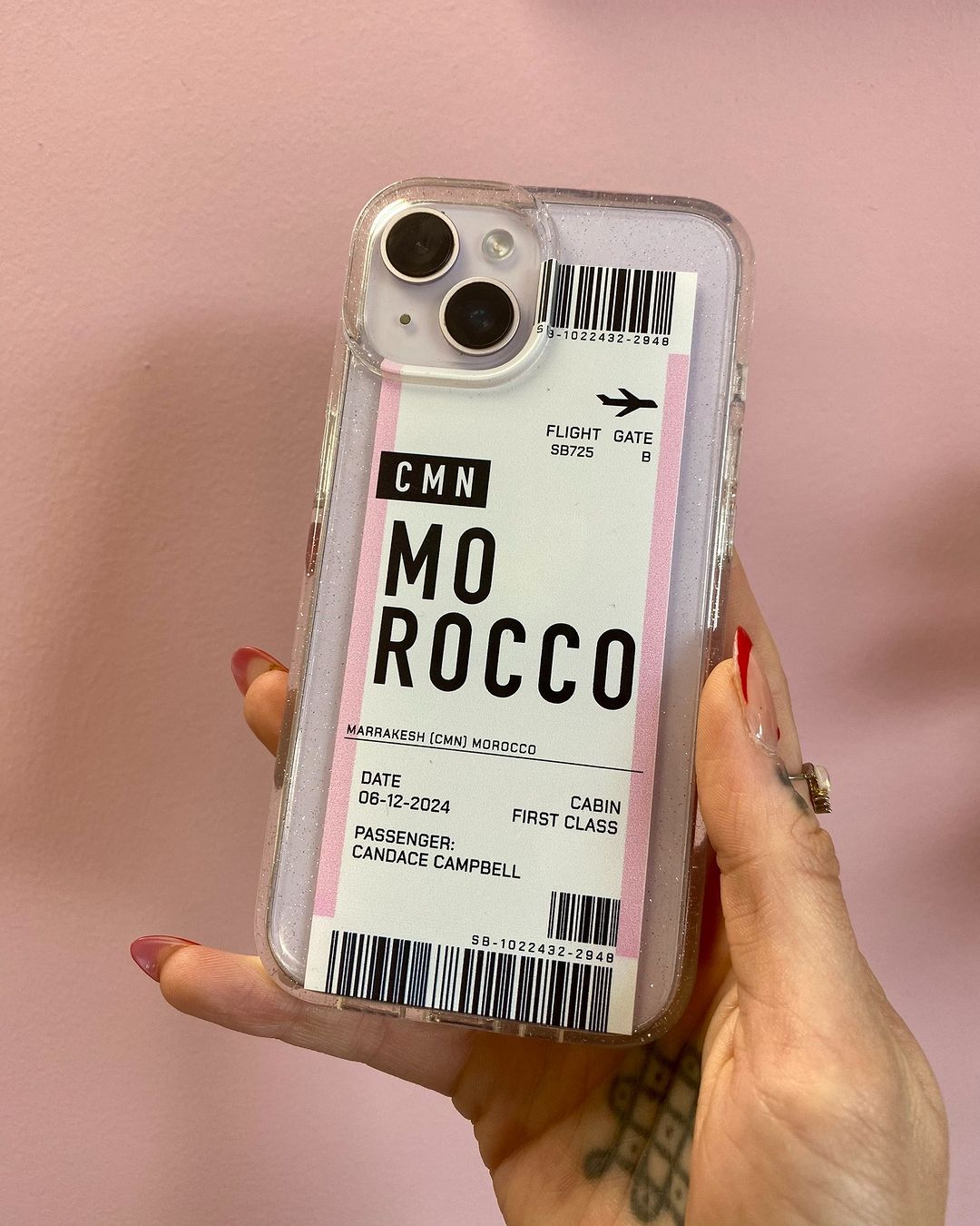 Personalised Boarding Pass Phone Case