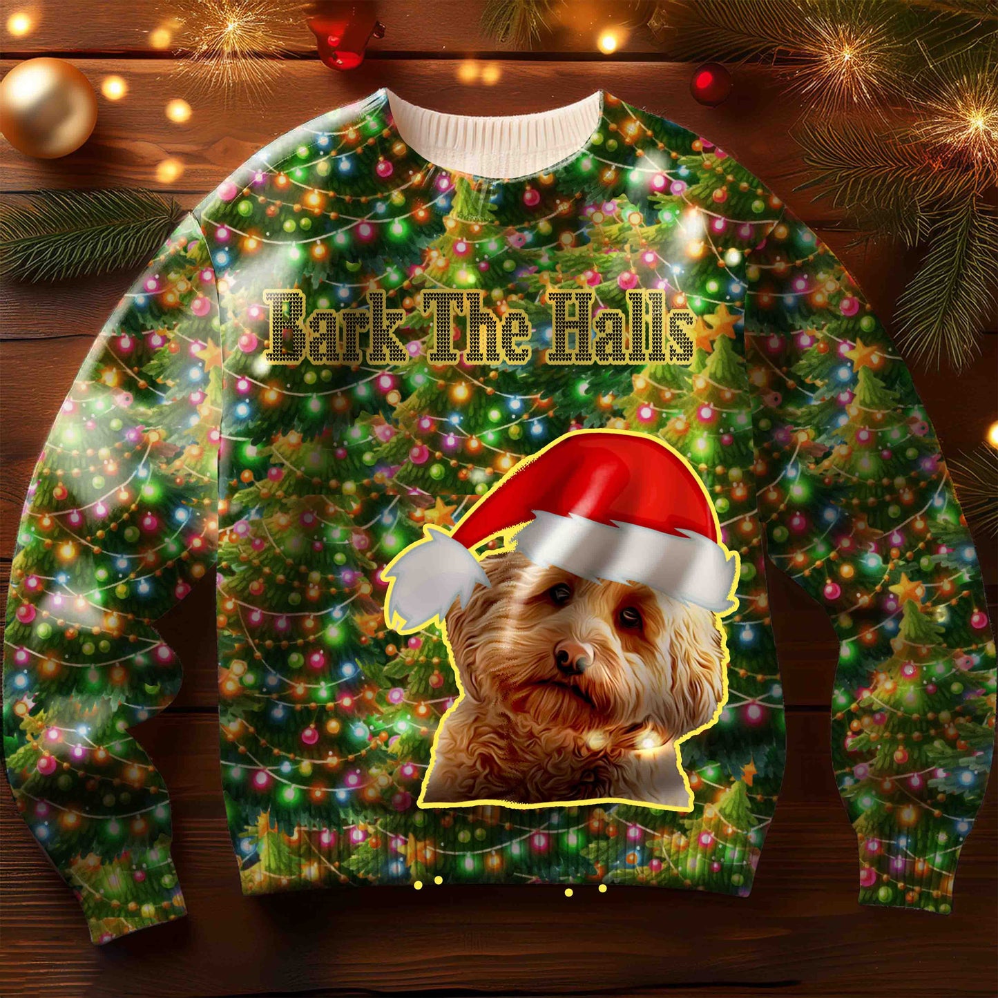 Bark the Halls Custom Ugly Sweater