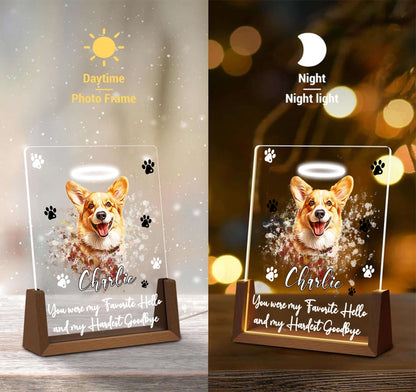 Favorite Hello, Hardest Goodbye Pet Acrylic Plaque