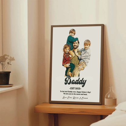 DAD & Kids Portrait -Father’s Day Keepsake