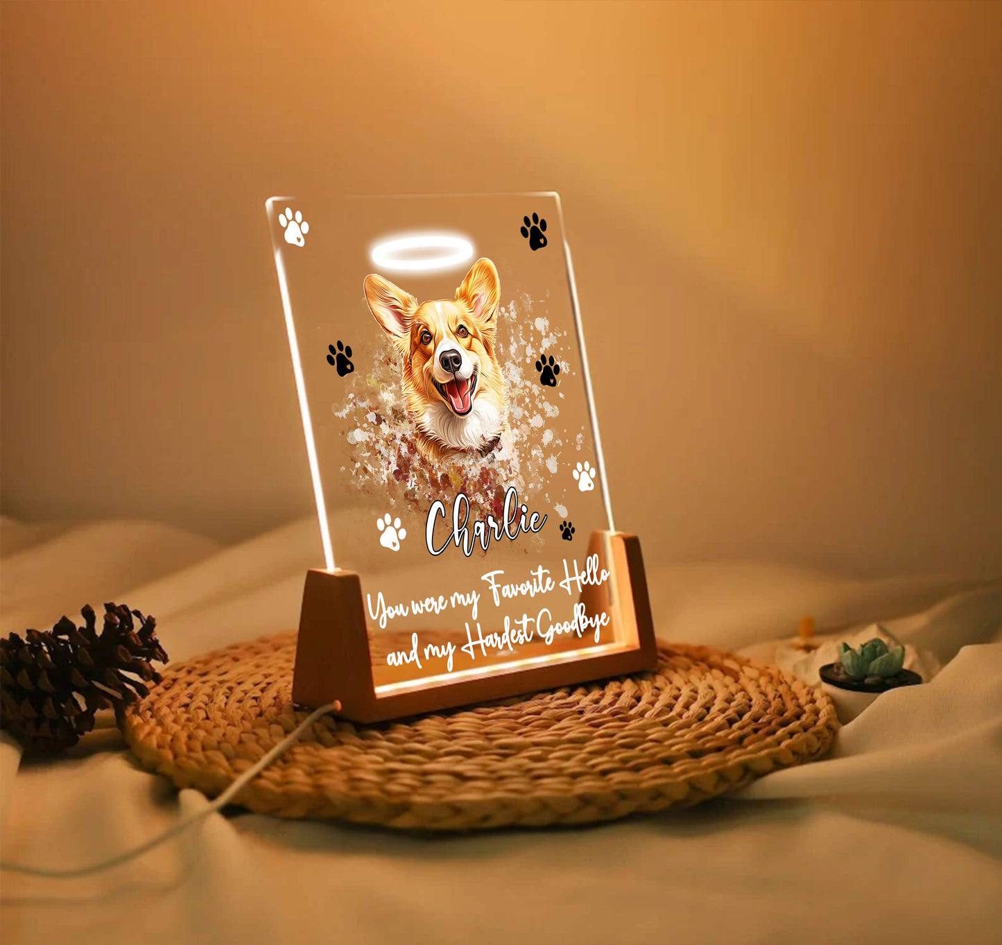 Favorite Hello, Hardest Goodbye Pet Acrylic Plaque