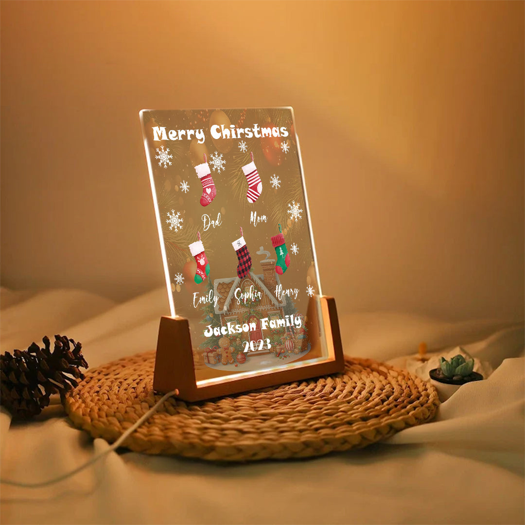 Christmas Socks Family Plaque