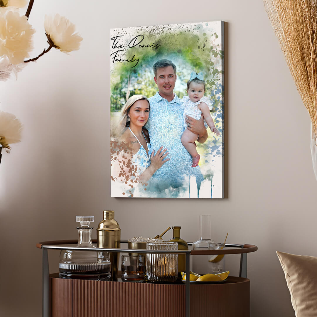 Personalized Couple Portrait - A Thoughtful, Meaningful Gift for Your Partner — color and style options available for customization