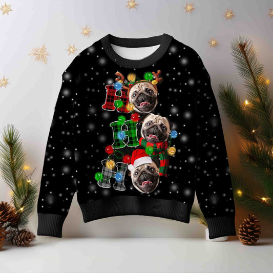 Custom Ugly Sweater - HO HO HO