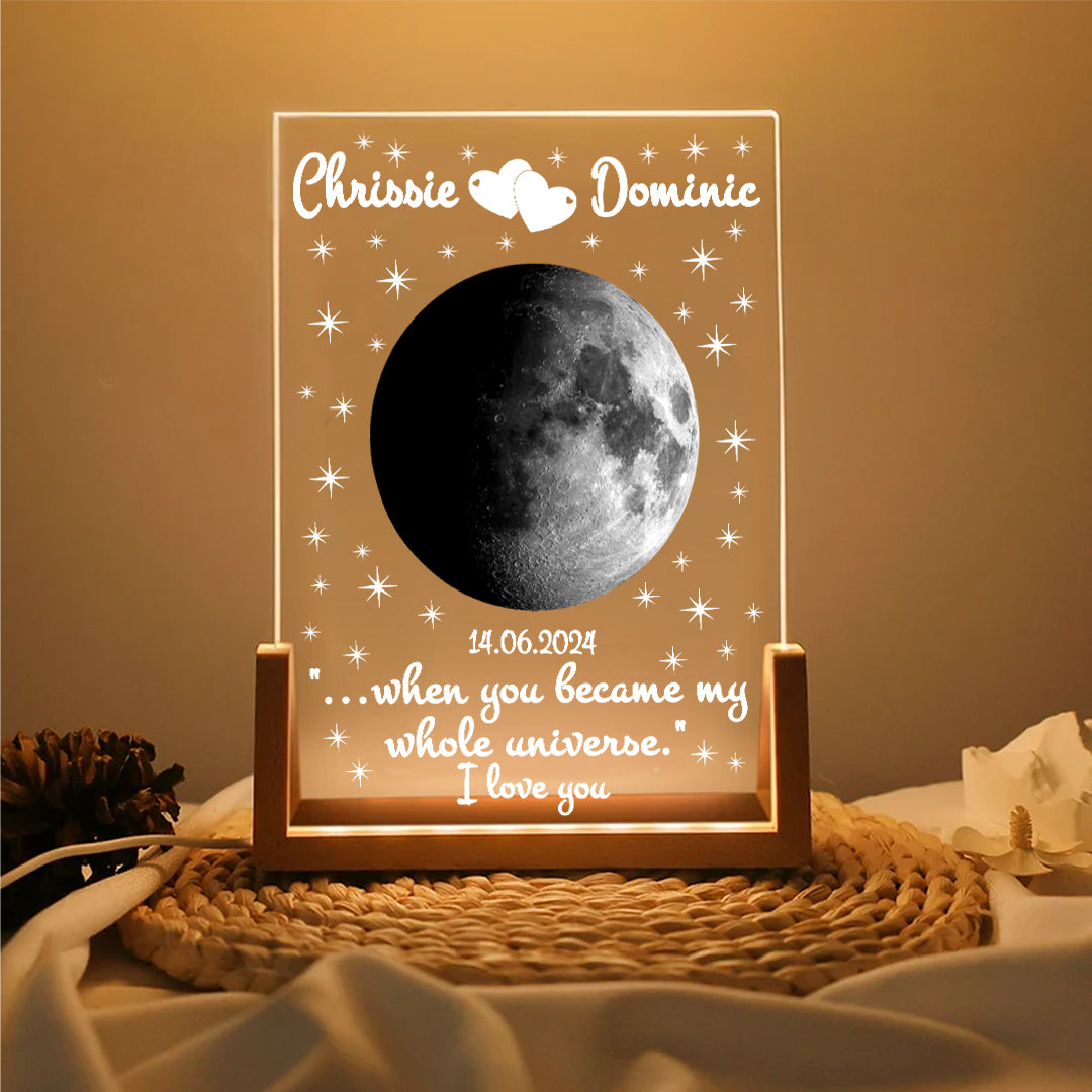 Personalized Moon Phase Acrylic Plaque