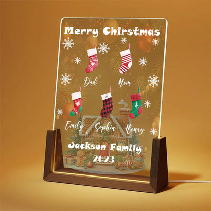 Christmas Socks Family Plaque