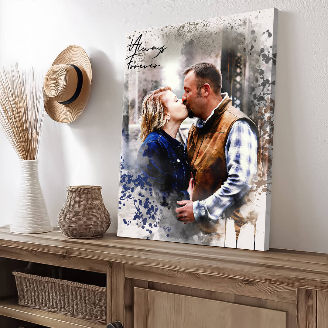 Personalized Couple Portrait - A Thoughtful, Meaningful Gift for Your Partner — product gallery image 10 showing additional details