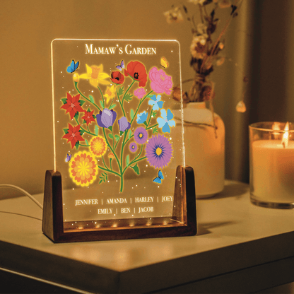 POC Personalisierte Acryl-Plakette mit Geburtsblume