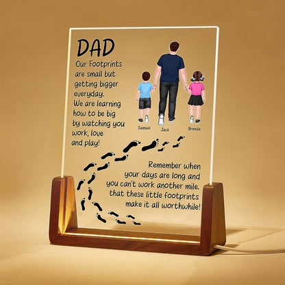 Personalize Daddy Message LED Light Acrylic Plaque