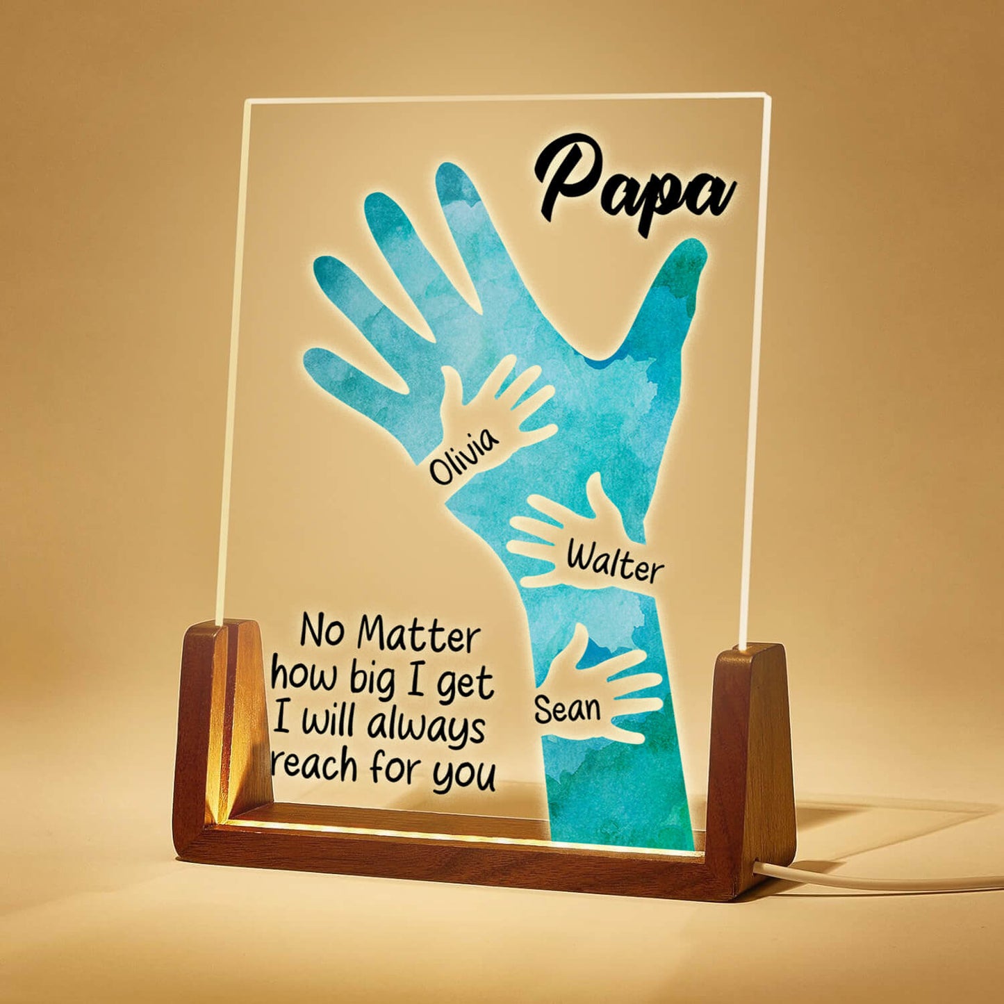 Personalize Father Forever LED Acrylic Plaque