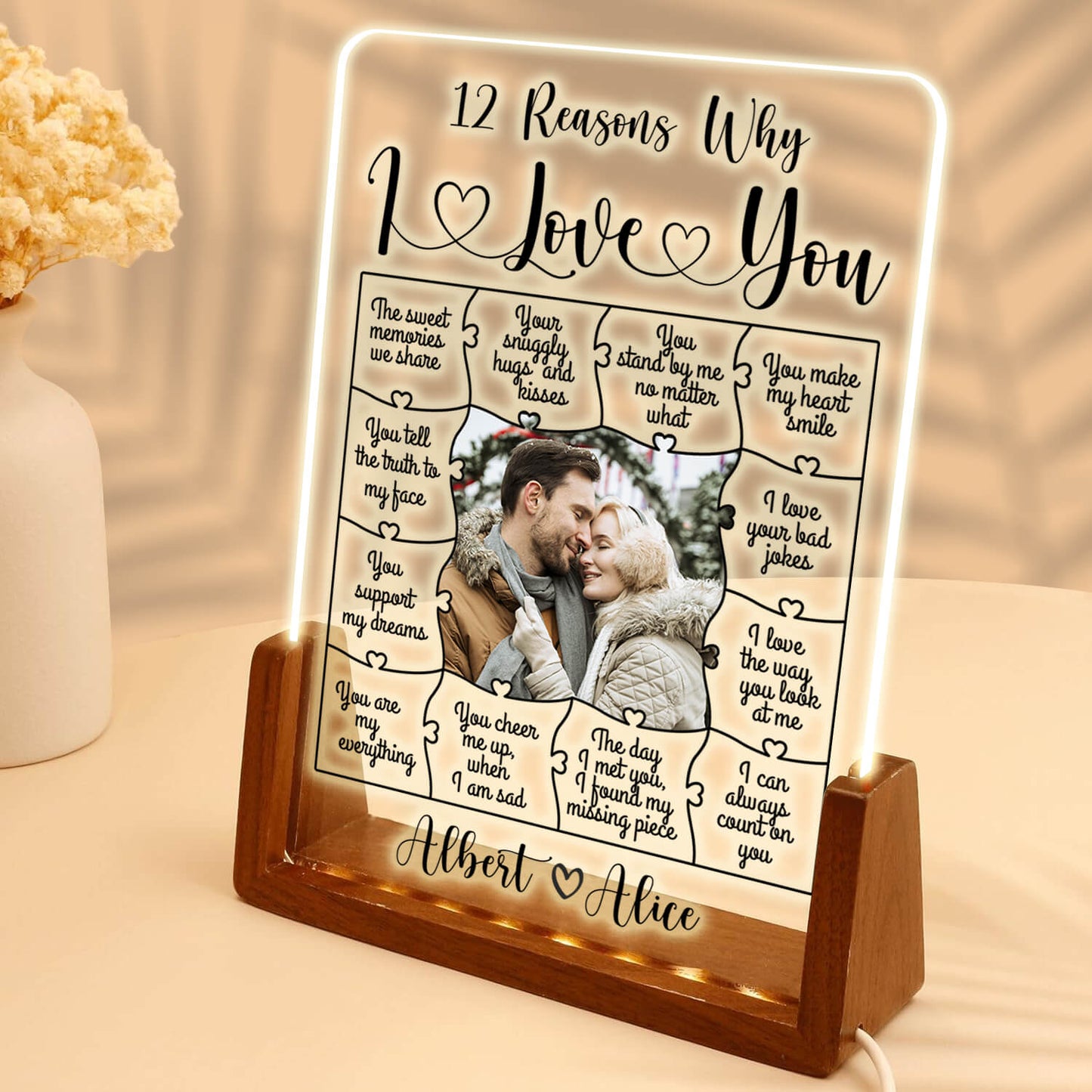 Personalize Reasons for Love LED Acrylic Plaque