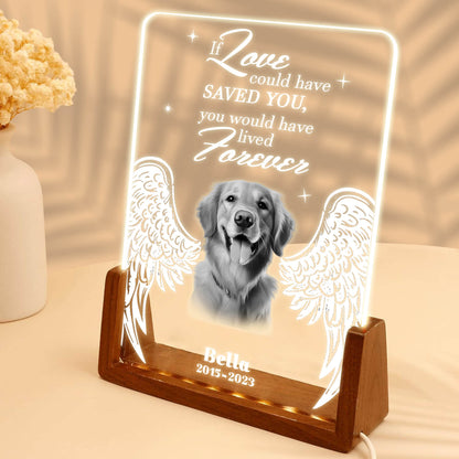 Personalize In Loving Memory Pet LED Light Acrylic Plaque