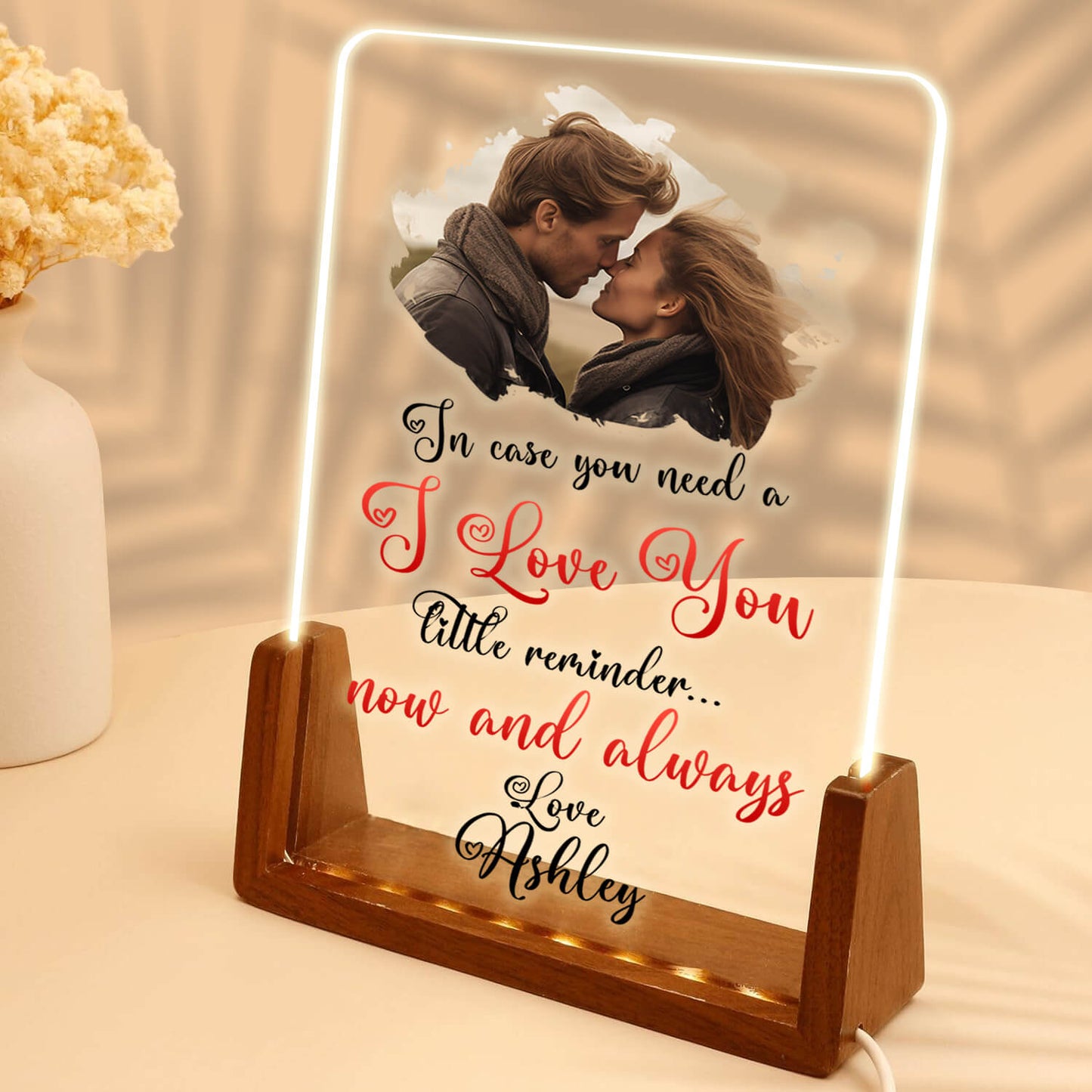 Personalize Love Reminder LED Acrylic Plaque