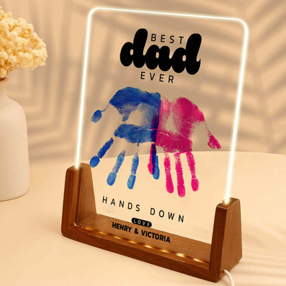 POC customized Best DAD ever handsdown acrylic plaque