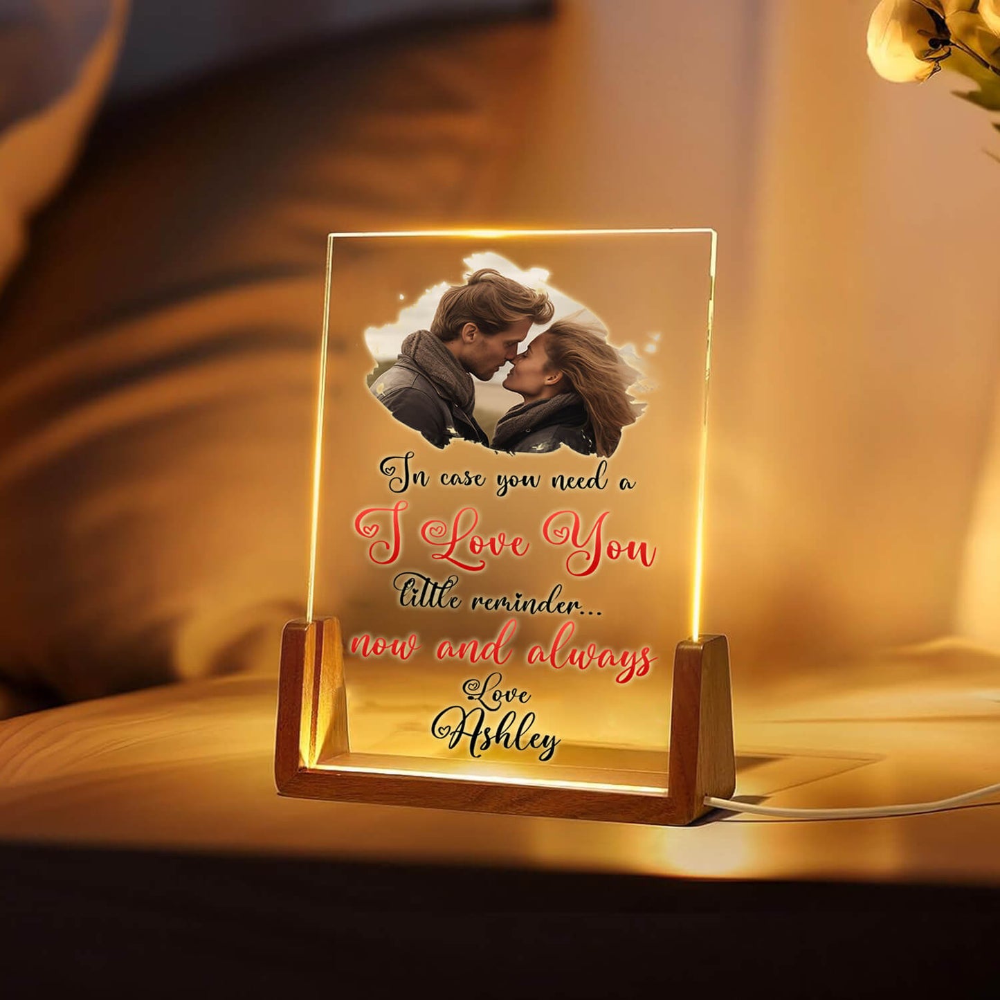 Personalize Love Reminder LED Acrylic Plaque