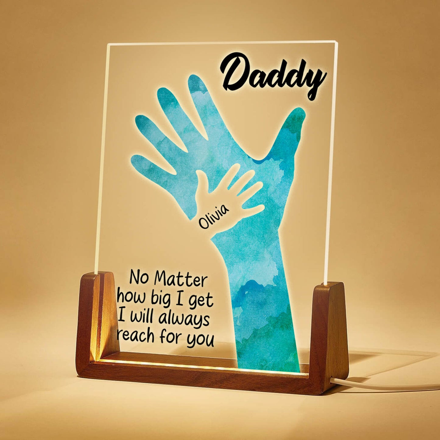 Personalize Father Forever LED Acrylic Plaque